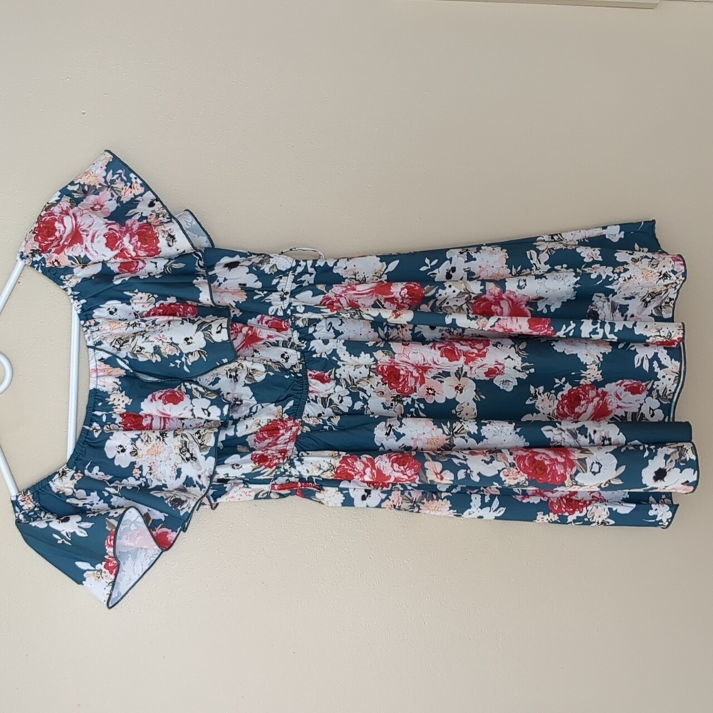 Small Shein Ruffle Floral Girly Feminine Pretty Dress
